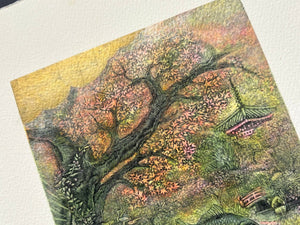  - Osawa - ike Koyo - zu (Autumn Foliage at Osawa Pond, Kyoto) - Keisei Kobayashi - SAKURA FINE ART
