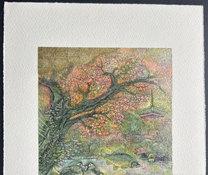  - Osawa - ike Koyo - zu (Autumn Foliage at Osawa Pond, Kyoto) - Keisei Kobayashi - SAKURA FINE ART
