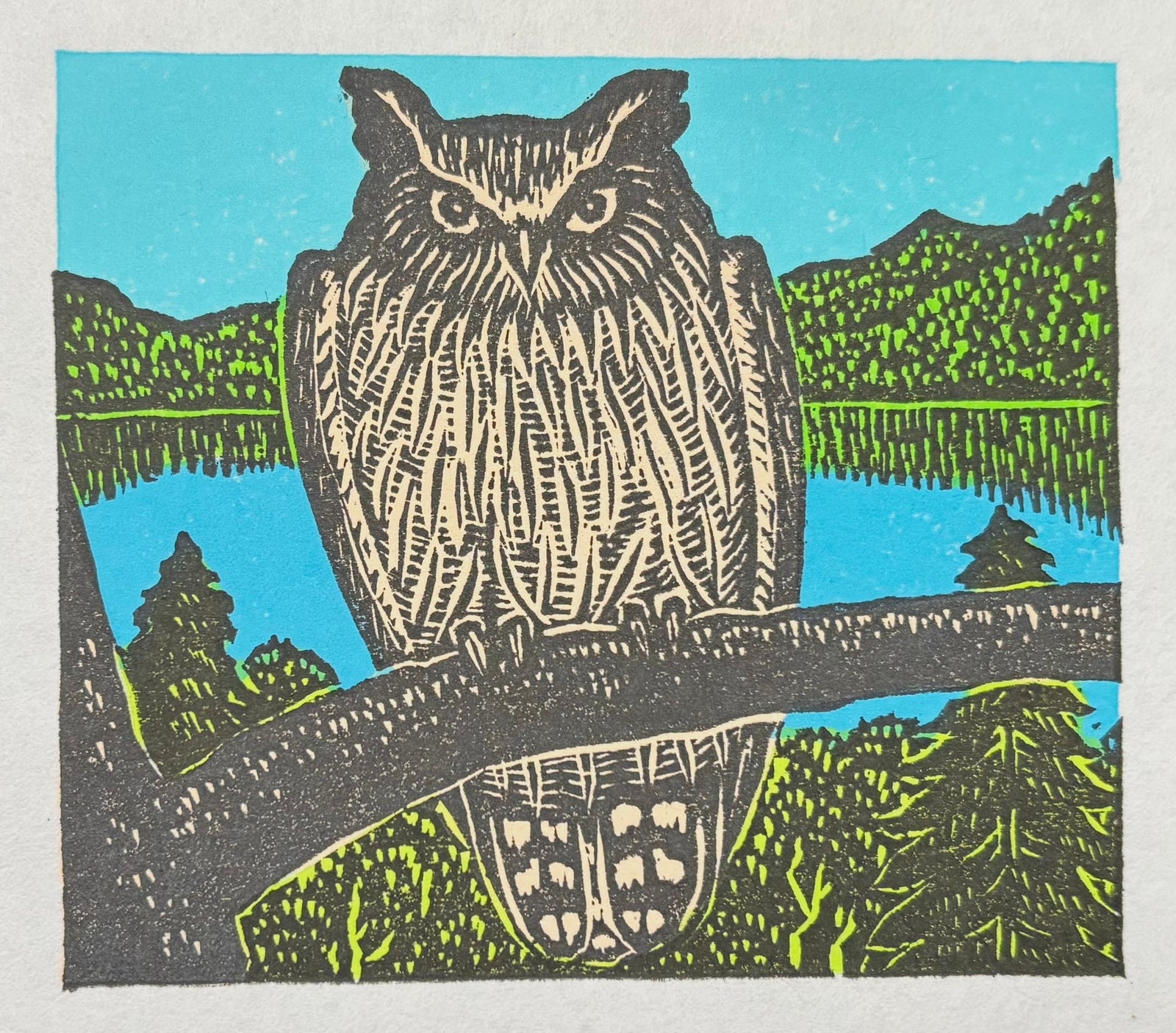  - Owl and Lake, 2002 - Keizaburo Tejima - SAKURA FINE ART