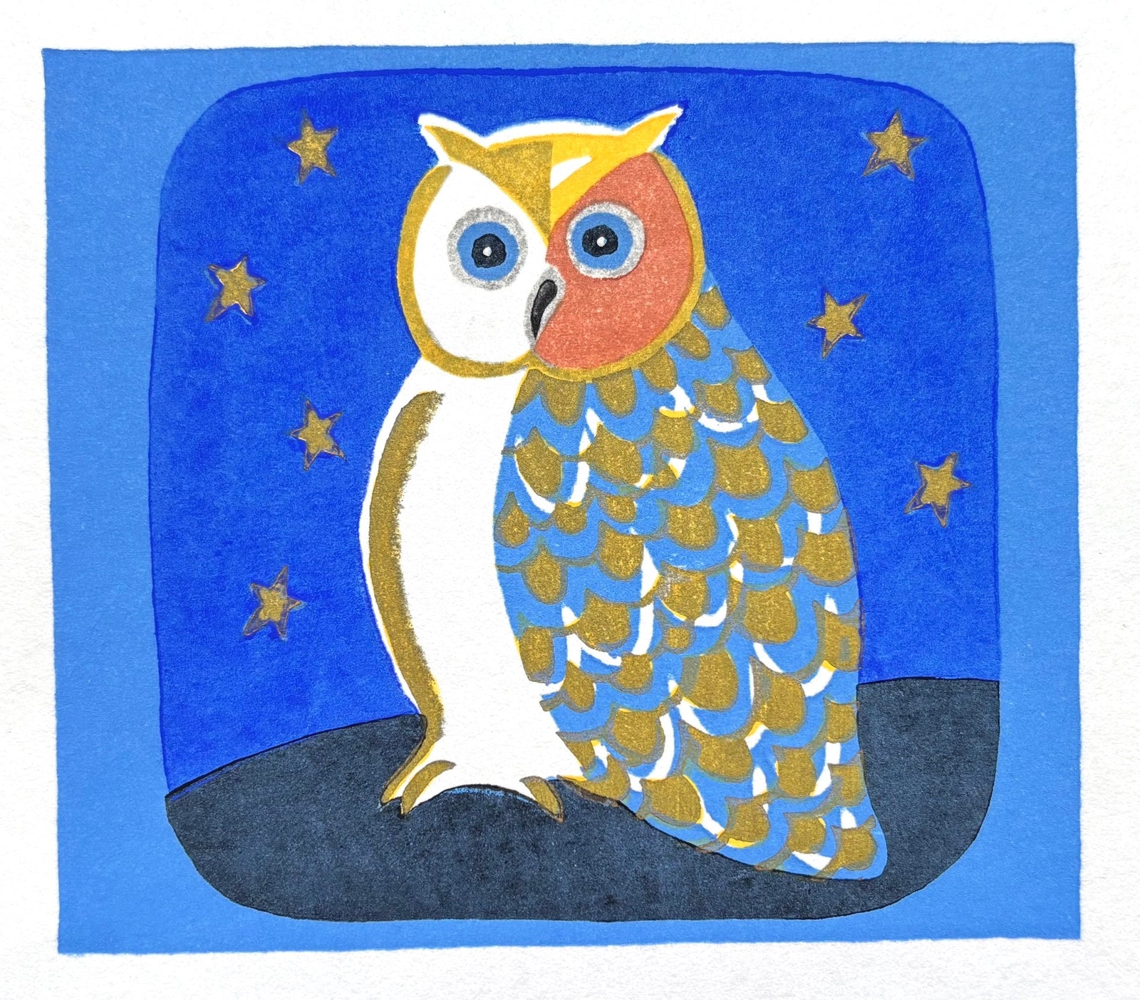  - Owl and Stars - Yoshiharu Kimura - SAKURA FINE ART