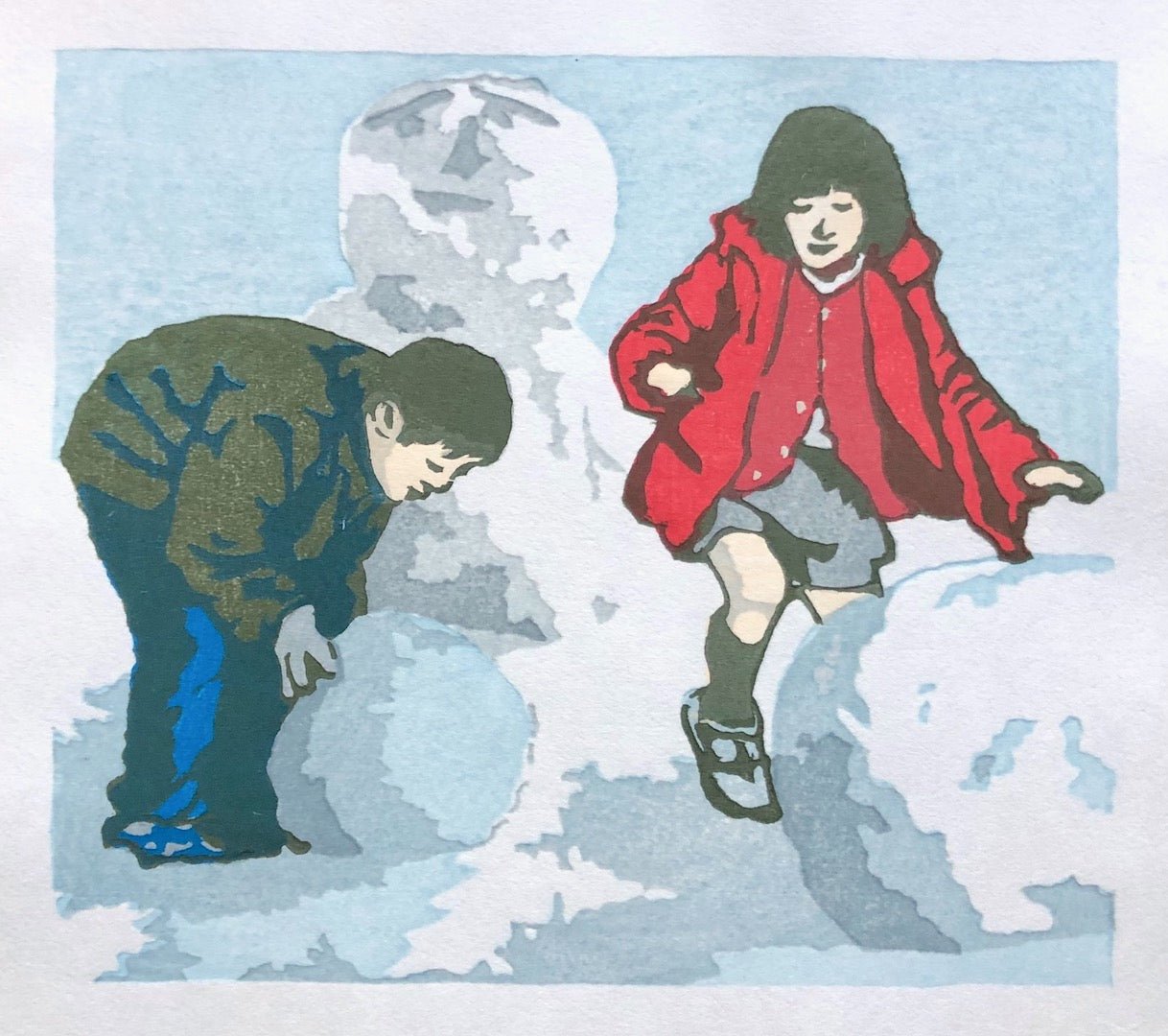  - Playing in the Snow - Hirokuni Aizawa - SAKURA FINE ART