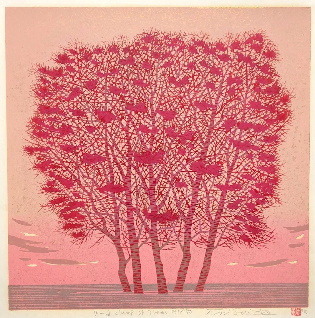  - Red Clump of Trees - SAKURA FINE ART