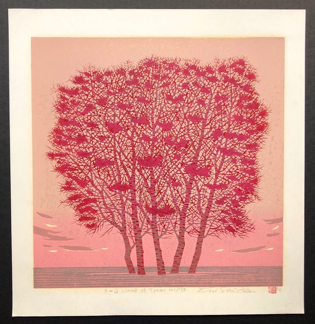  - Red Clump of Trees - SAKURA FINE ART