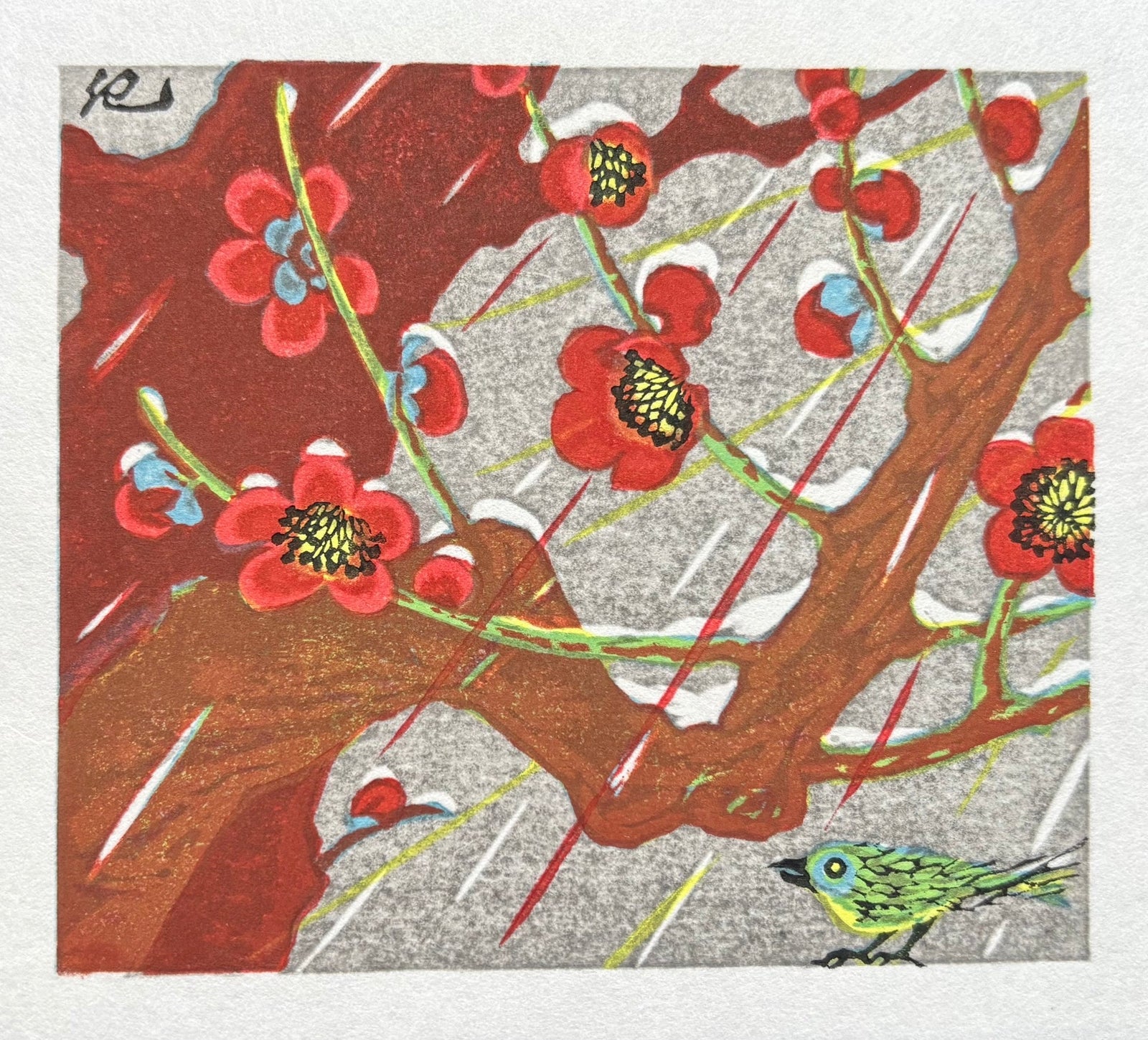  - Red Plum Tree - Kieko Tsurusawa - SAKURA FINE ART