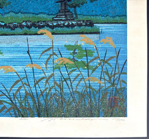 - Ruri-iro no Toki (Azure Hour at Hirosawa Pond) - Masao Ido - SAKURA FINE ART