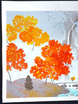  - Shiki - Sansui (Autumn Leaves in the Landscape) - Shunso Hishida - SAKURA FINE ART