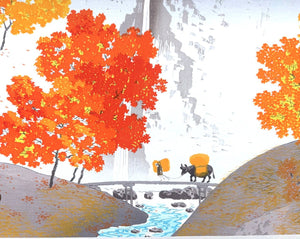  - Shiki - Sansui (Autumn Leaves in the Landscape) - Shunso Hishida - SAKURA FINE ART