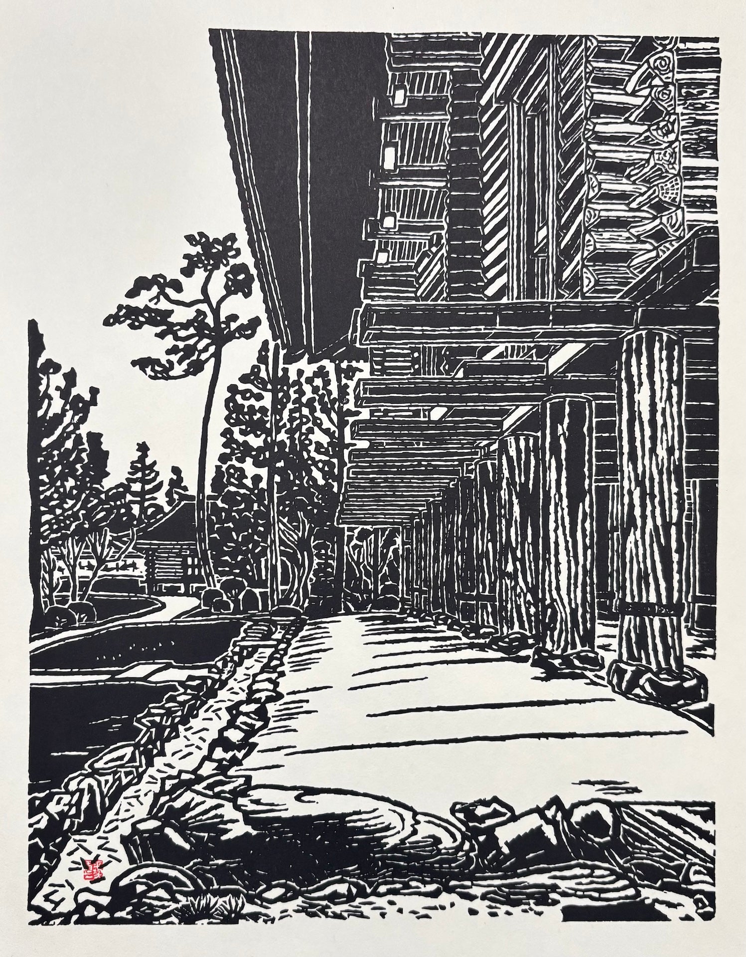  - Shoso - in, Nara Todai - ji (Shoso - in at Todaij - ji Temple in Nara) - Unichi Hiratsuka - SAKURA FINE ART