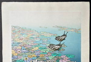  - Suiren ni asobu (Playing with Water Lilies) - SAKURA FINE ART