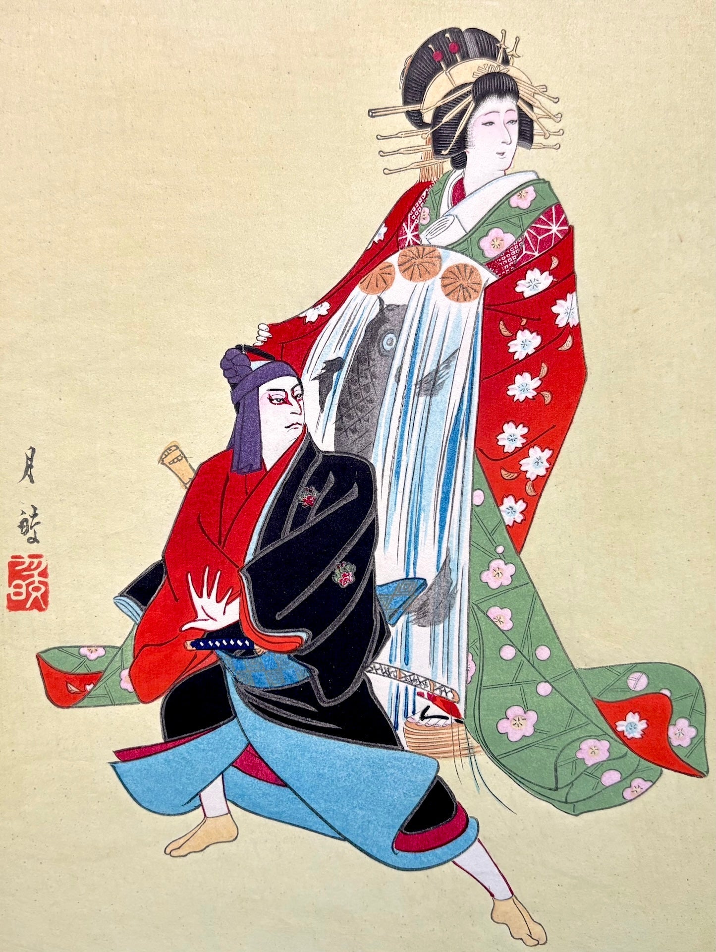  - Sukeroku from 'Sukeroku Yukari Edozakura' (Kabuki Play) - Gekko Ohashi - SAKURA FINE ART