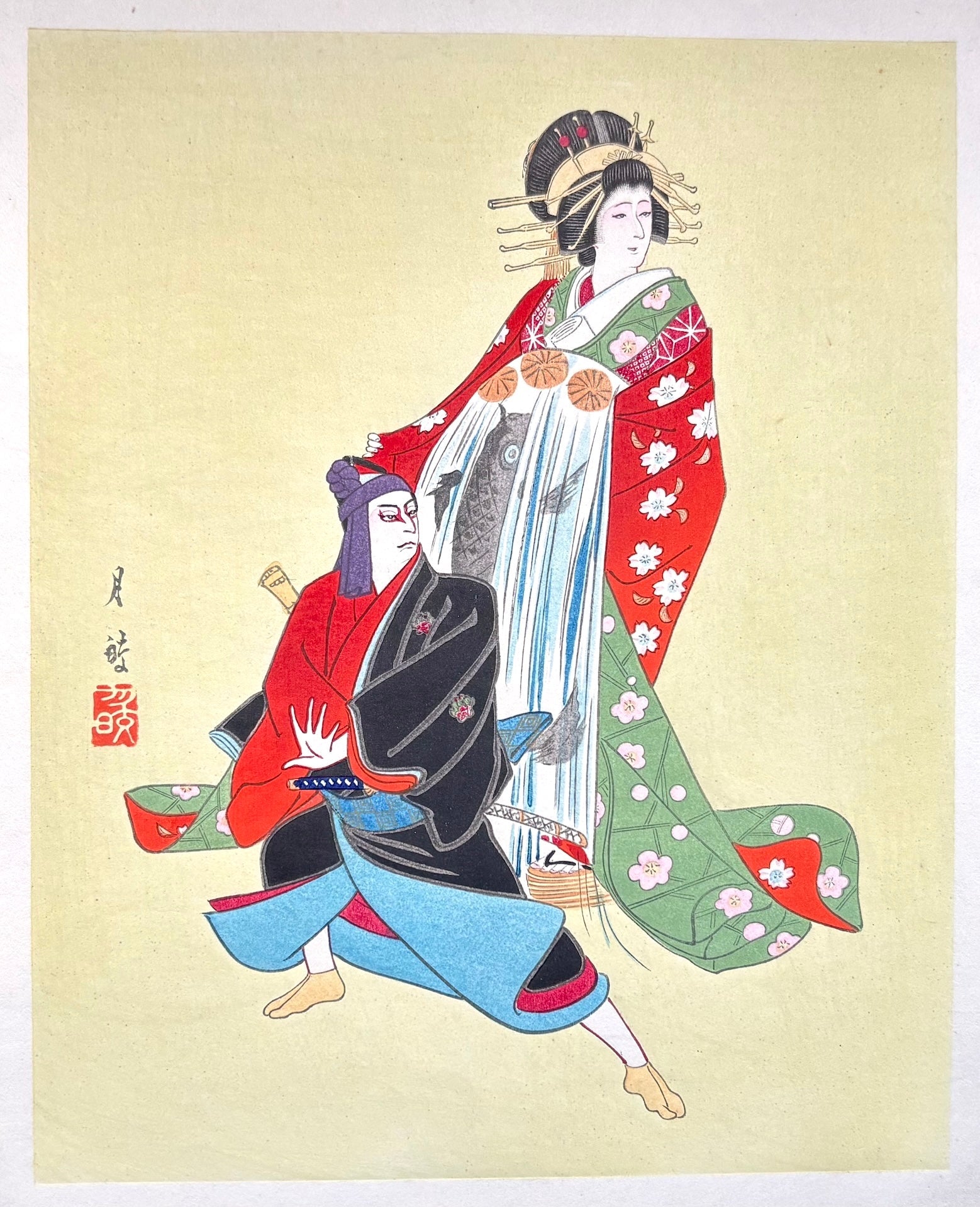  - Sukeroku from 'Sukeroku Yukari Edozakura' (Kabuki Play) - Gekko Ohashi - SAKURA FINE ART