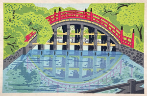 - Sumiyoshi Taisha (Sumiyoshi Shrine, Osaka) - Tomikichiro Tokuriki - SAKURA FINE ART