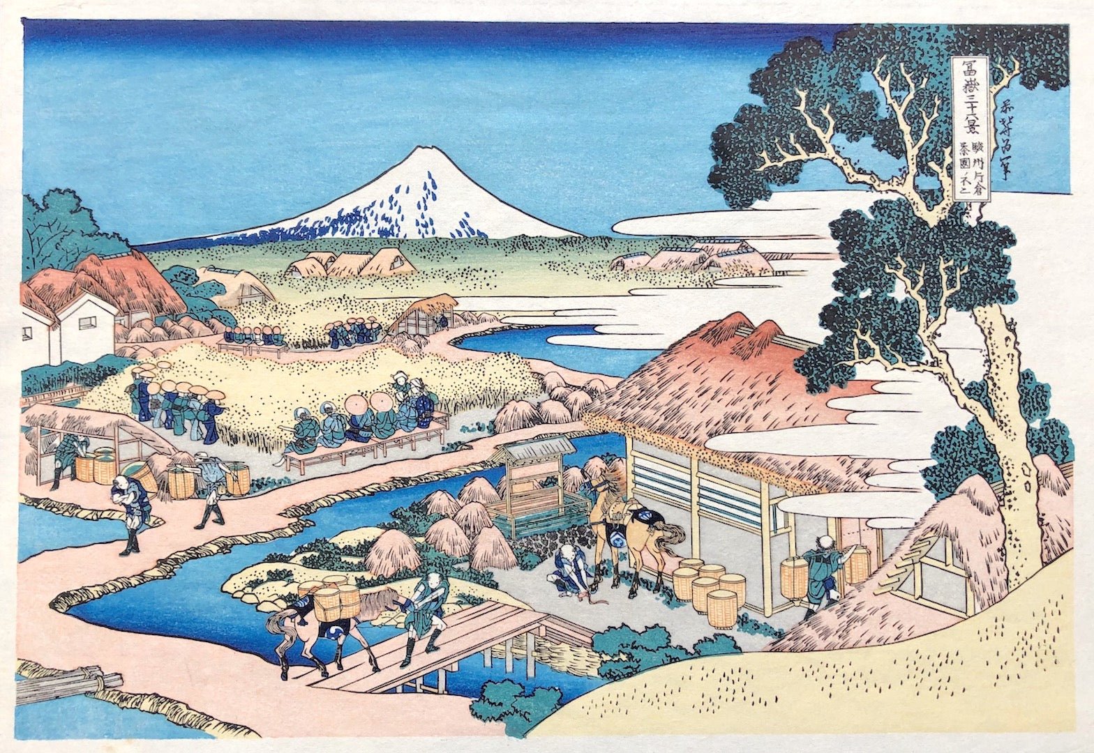  - Sunshu Katakura Chaen no Fuji (View from Tea Plantation at Katakura in Suruga Province) - Hokusai Katsushika - SAKURA FINE ART