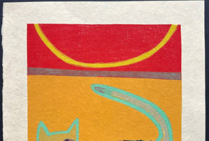 - Taiyo to Neko (Sun and Cat) - Gashu Fukami - SAKURA FINE ART