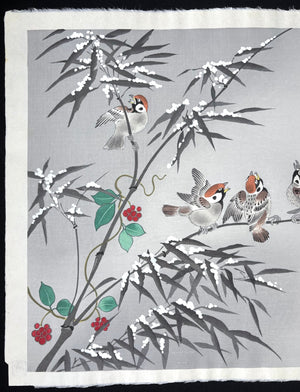  - Take - Suzume (Bamboo Sparrow) - Tomikichiro Tokuriki - SAKURA FINE ART