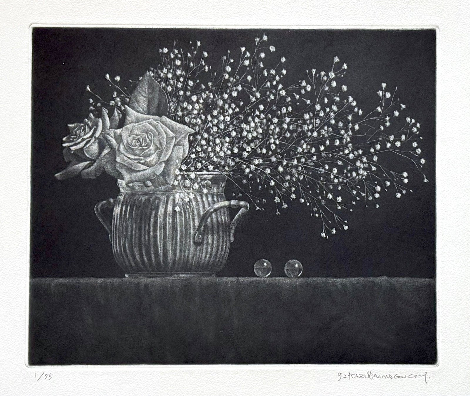 - Takujo no Hana ( Flowers on a Table) - Kazuo Yamaguchi - SAKURA FINE ART