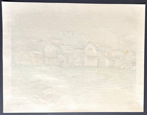 - Tango Ine no Funaya (Boat Houses at Ine in Tabgo) - Tomikichiro Tokuriki - SAKURA FINE ART