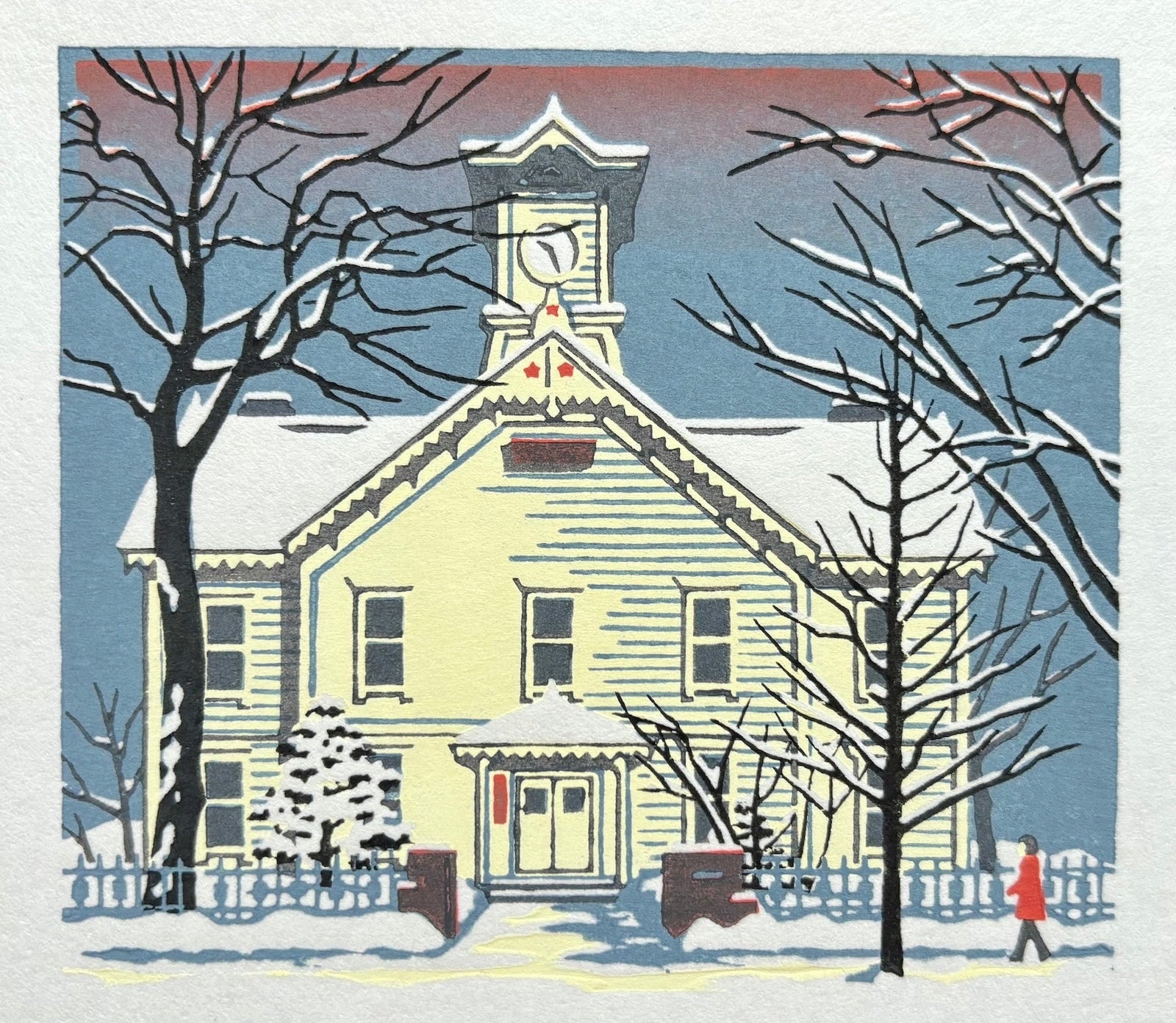  - The Clock Tower in Hokkaido - Yasushi Omoto - SAKURA FINE ART