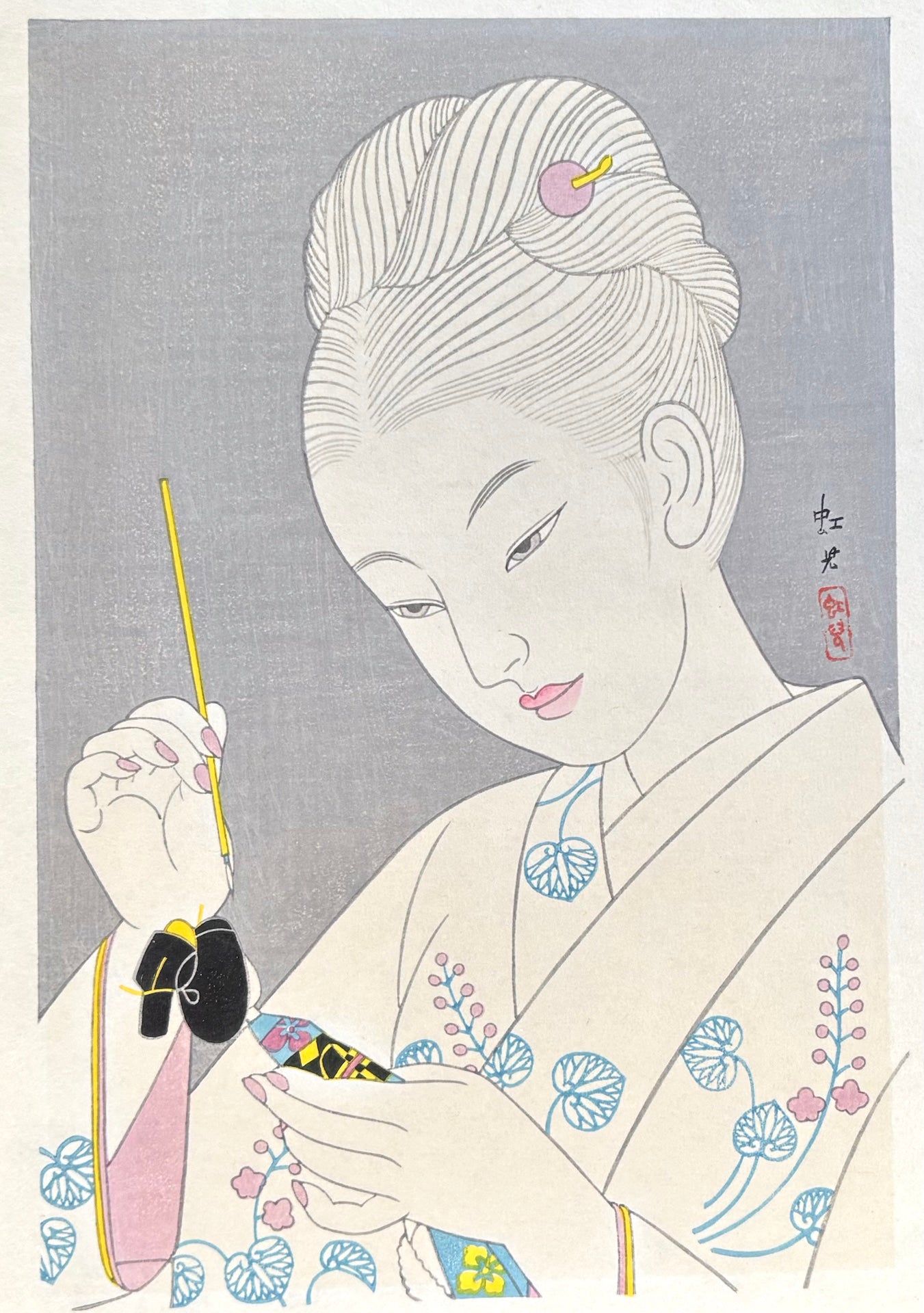  - The Girl and Her Doll - Koji Fukiya - SAKURA FINE ART