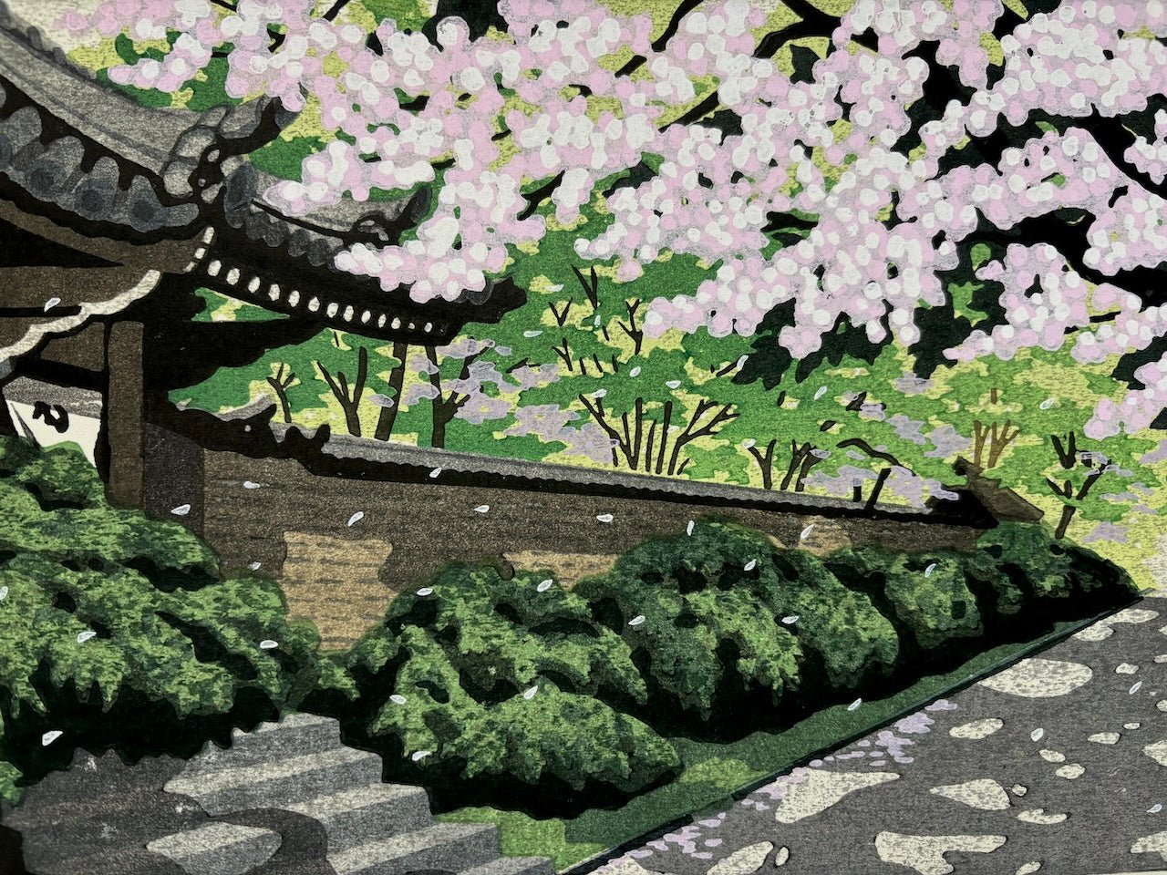  - Toshodai - ji (Toshodai - ji Temple in Spring) - Masao Ido - SAKURA FINE ART