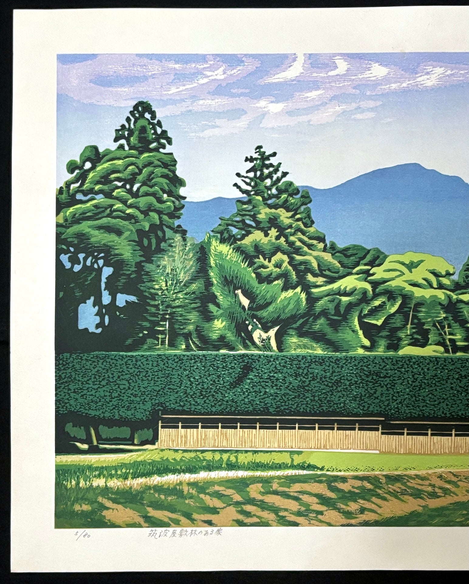  - Tsukuba Yashiki - rin no aru ie (A House with windbreak trees at Tsukuba) - Koichi Maeda - SAKURA FINE ART