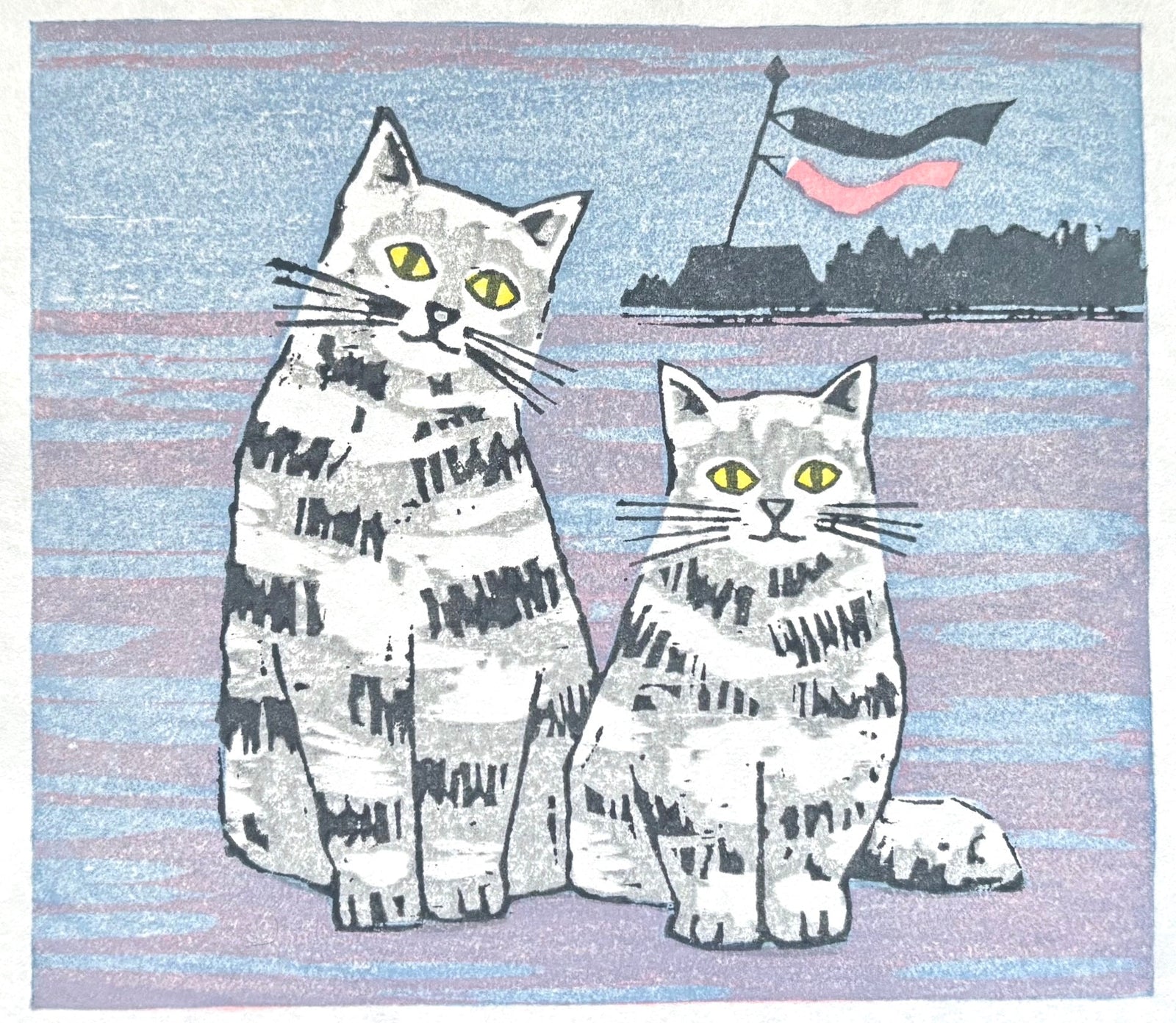  - Two Cats in May - Tadashige Nishida - SAKURA FINE ART