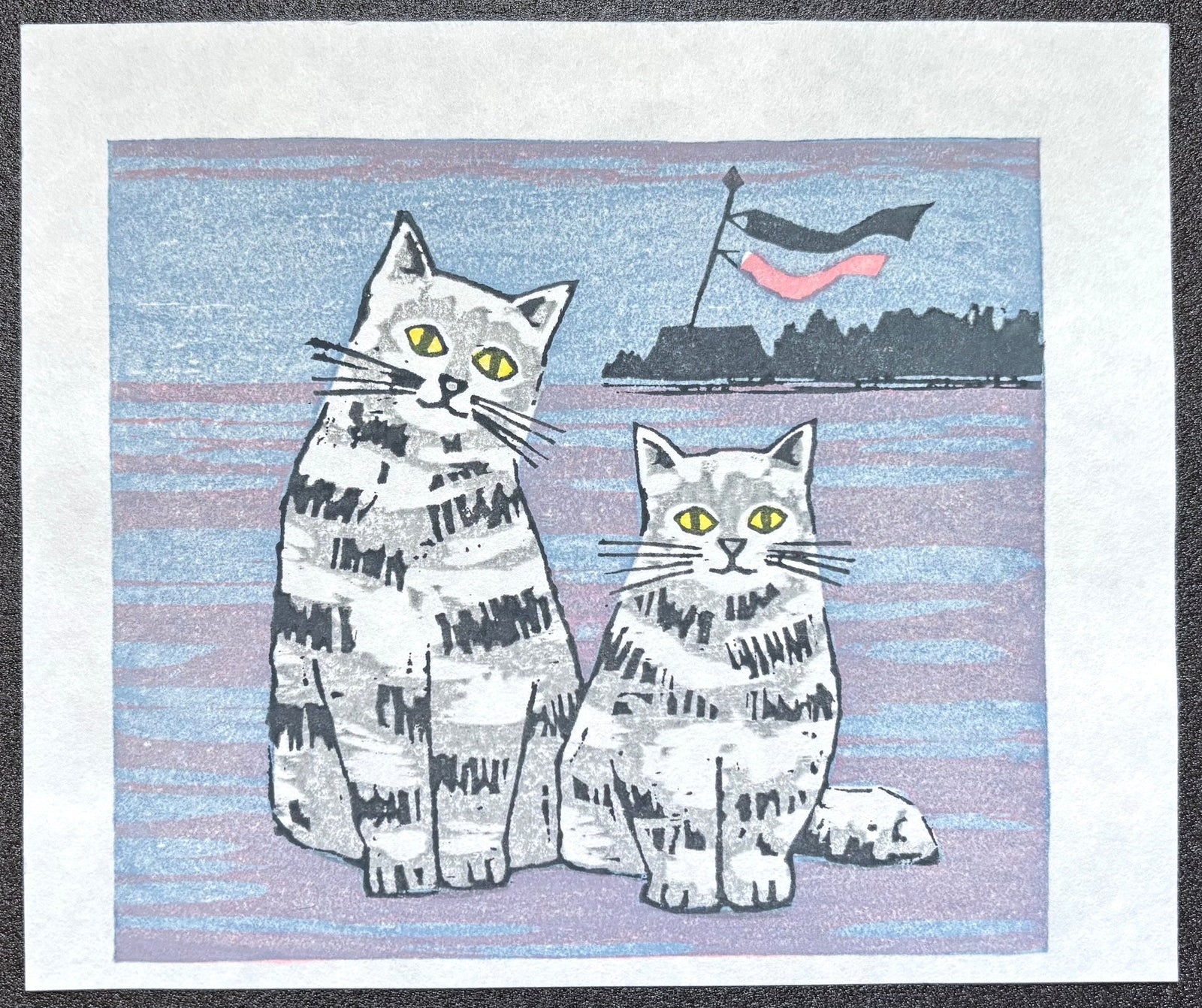  - Two Cats in May - Tadashige Nishida - SAKURA FINE ART