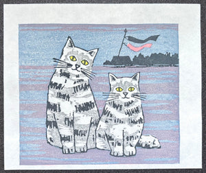  - Two Cats in May - Tadashige Nishida - SAKURA FINE ART