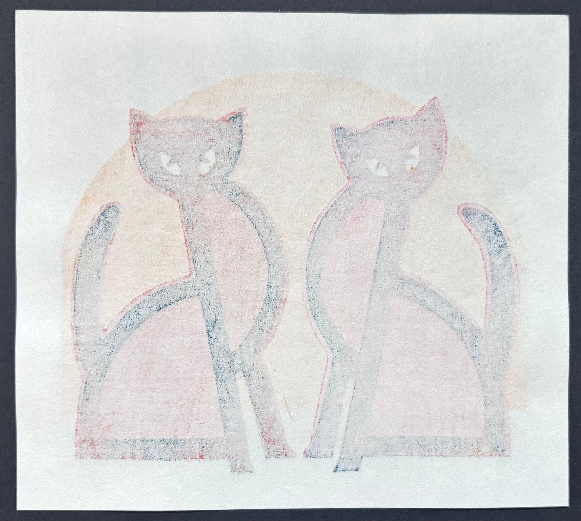 Two Cats - Tadashige Nishida - SAKURA FINE ART