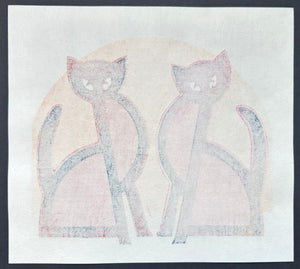  - Two Cats - Tadashige Nishida - SAKURA FINE ART
