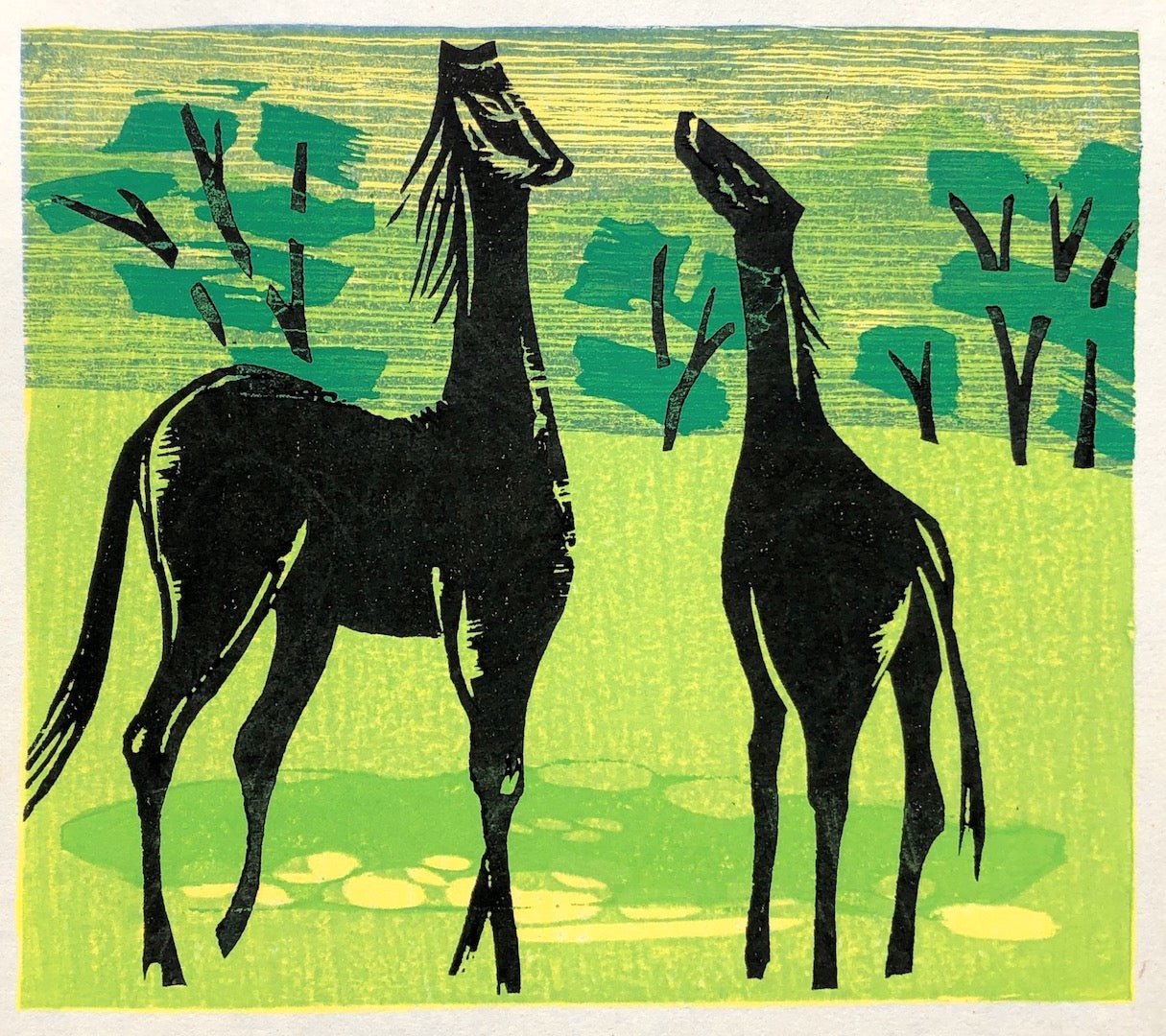  - Two Horses - Shiro Takagi - SAKURA FINE ART