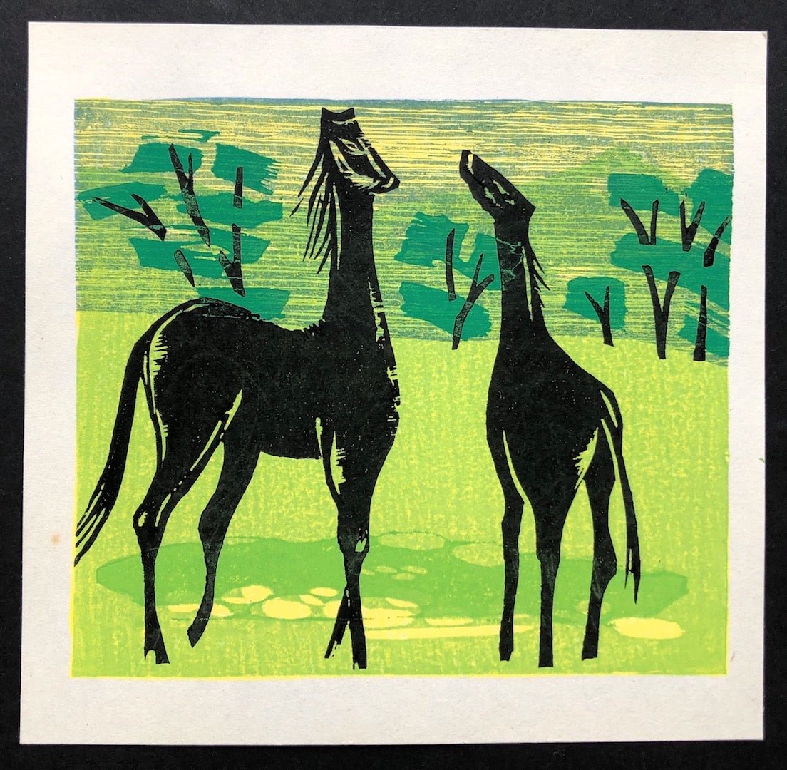  - Two Horses - Shiro Takagi - SAKURA FINE ART