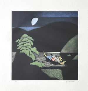  - "Ukifune” (A Boat upon the Waters) from The Tale of Genji - Kaoru Saito - SAKURA FINE ART