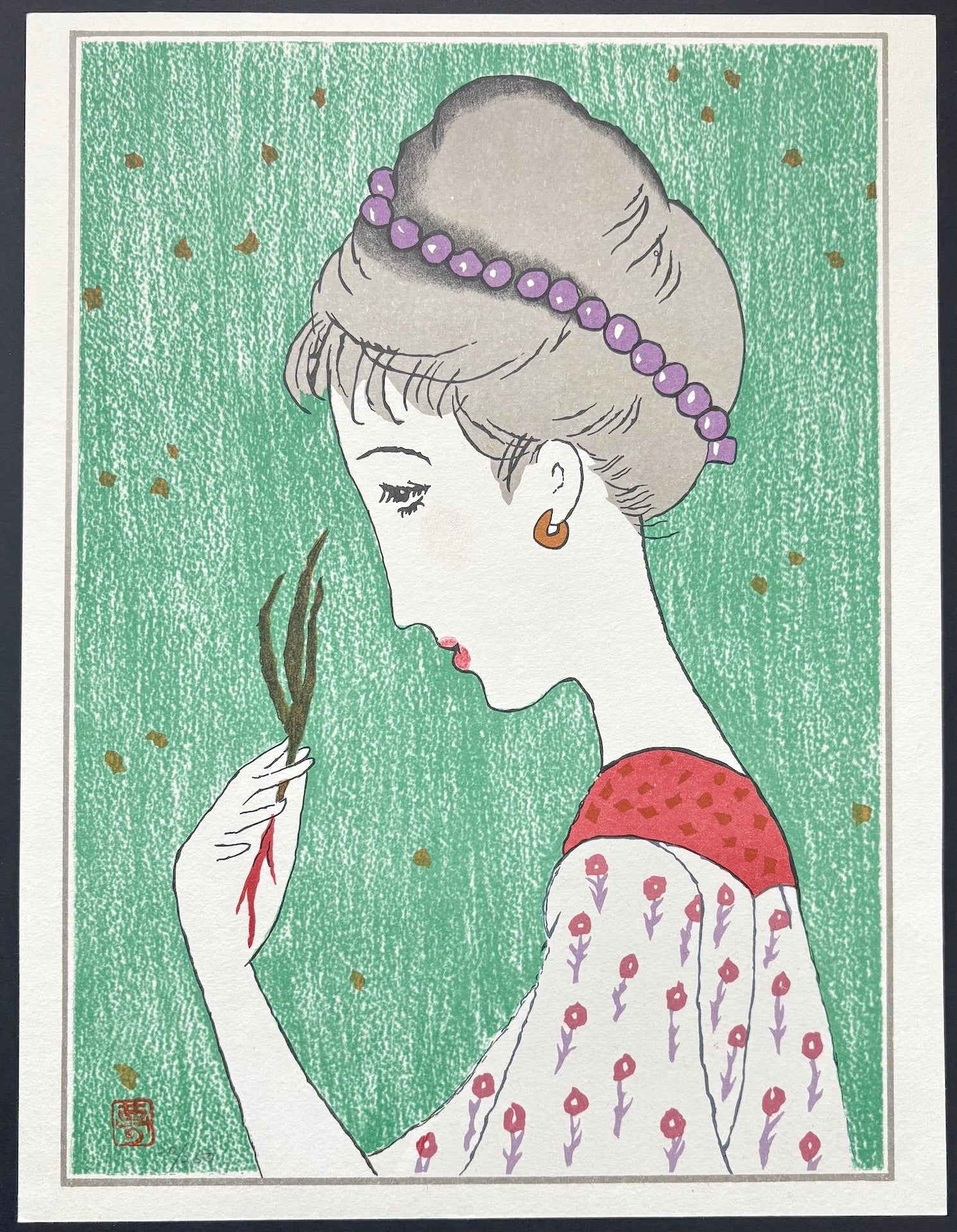  - Wakakusa no Shojo (Girl in the Young Grass), Limited edition - Yumeji Takehisa - SAKURA FINE ART