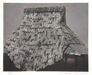- Warayane, Kuro (Thatched Roof, Black) - Ryohei Tanaka - SAKURA FINE ART