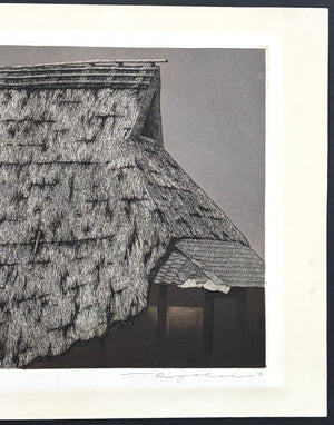 - Warayane, Kuro (Thatched Roof, Black) - Ryohei Tanaka - SAKURA FINE ART