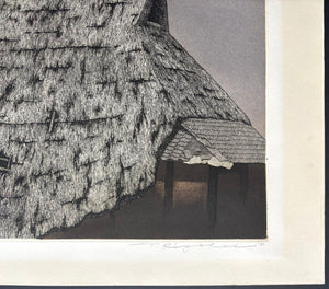 - Warayane, Kuro (Thatched Roof, Black) - Ryohei Tanaka - SAKURA FINE ART