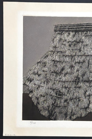 - Warayane, Kuro (Thatched Roof, Black) - Ryohei Tanaka - SAKURA FINE ART