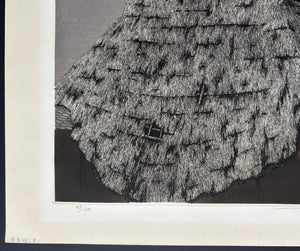 - Warayane, Kuro (Thatched Roof, Black) - Ryohei Tanaka - SAKURA FINE ART