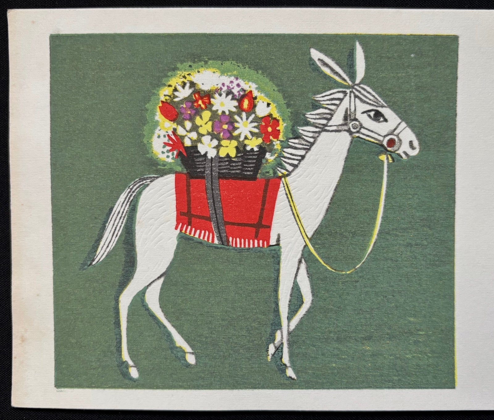 - White Horse with a Flower Basket, 1968 - Shuzo Ikeda - SAKURA FINE ART