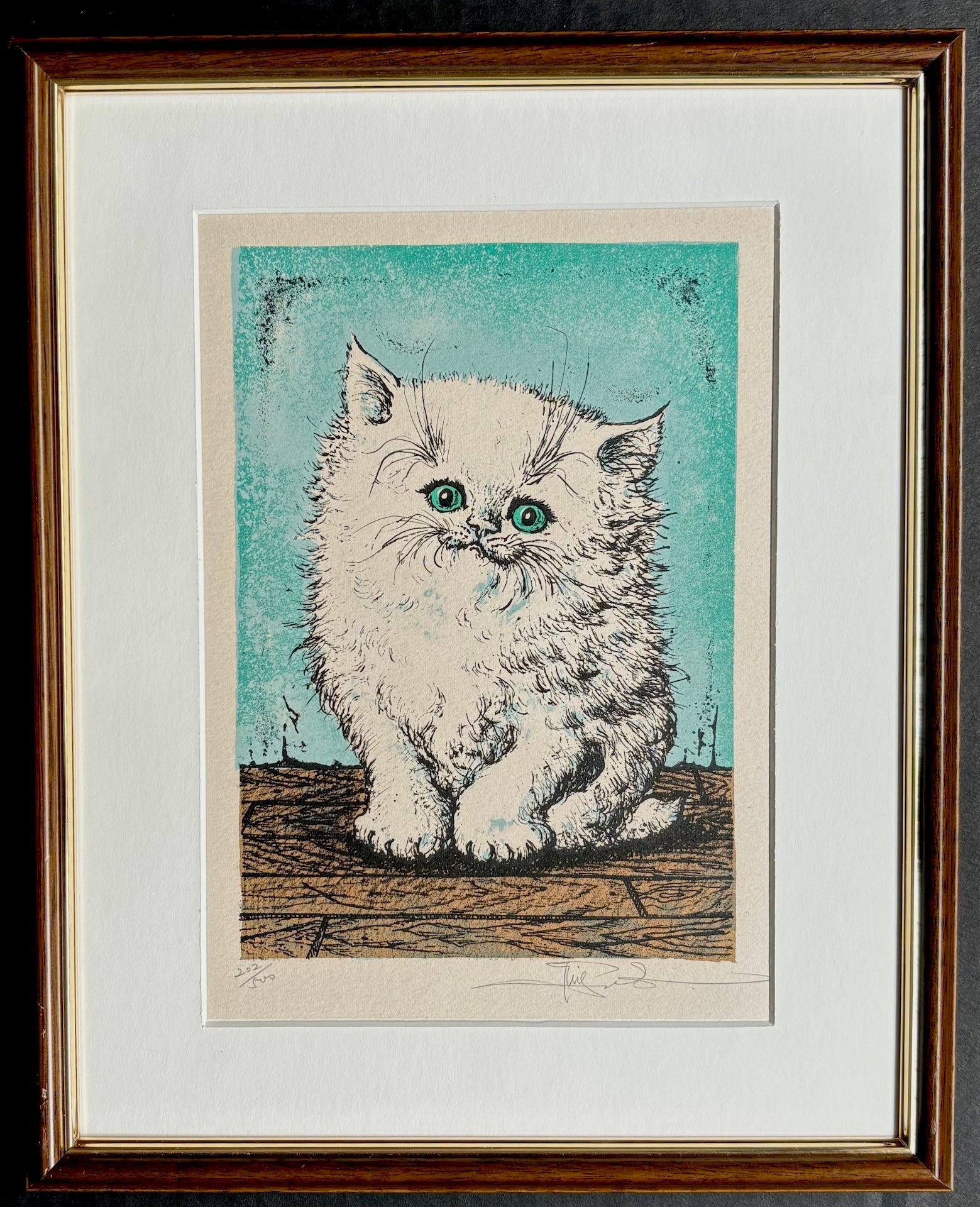  - White Kitten - Kiyondo Ozawa - SAKURA FINE ART