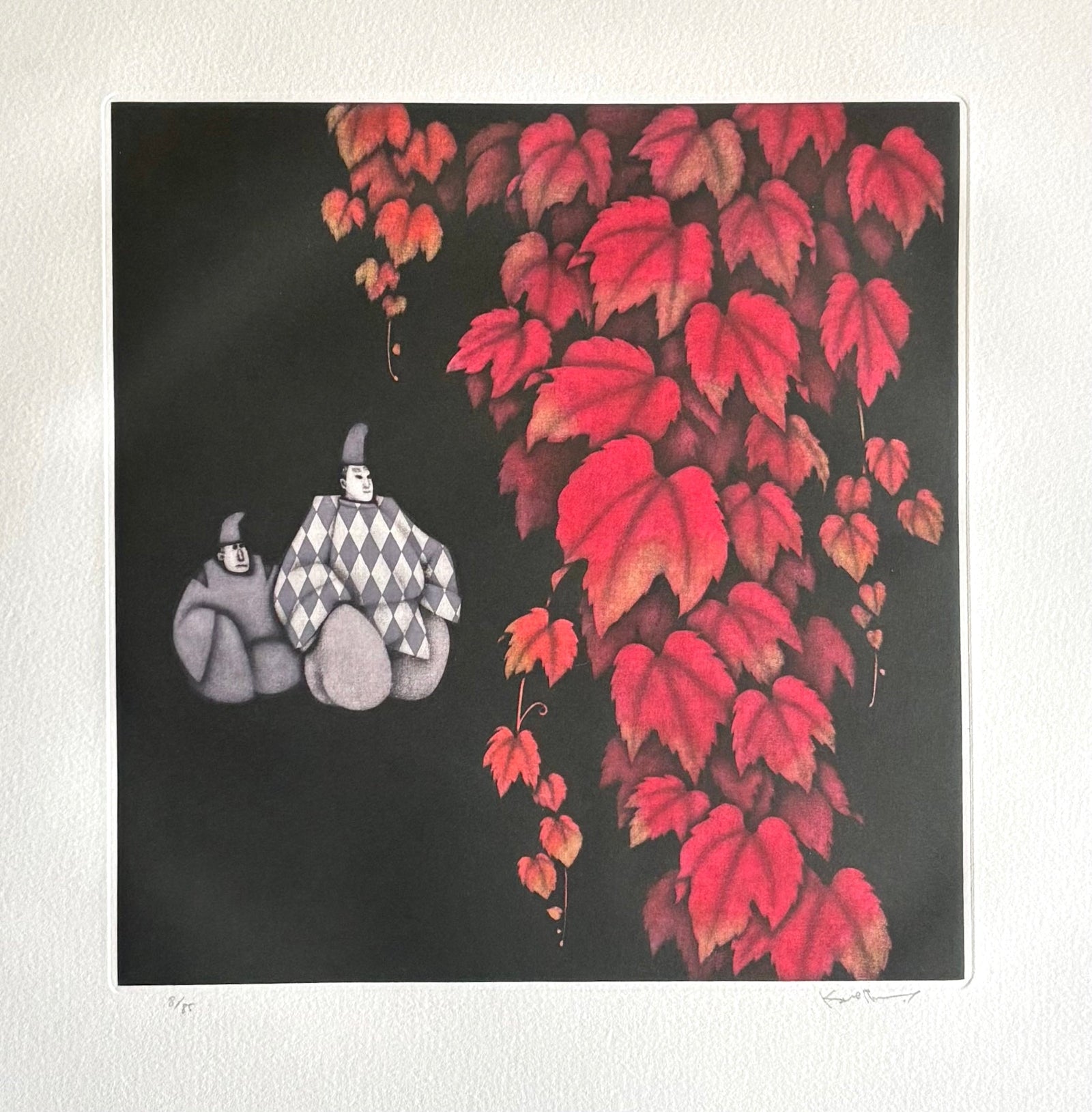  - "Yadorigi” (The Mistletoe) from The Tale of Genji - Kaoru Saito - SAKURA FINE ART