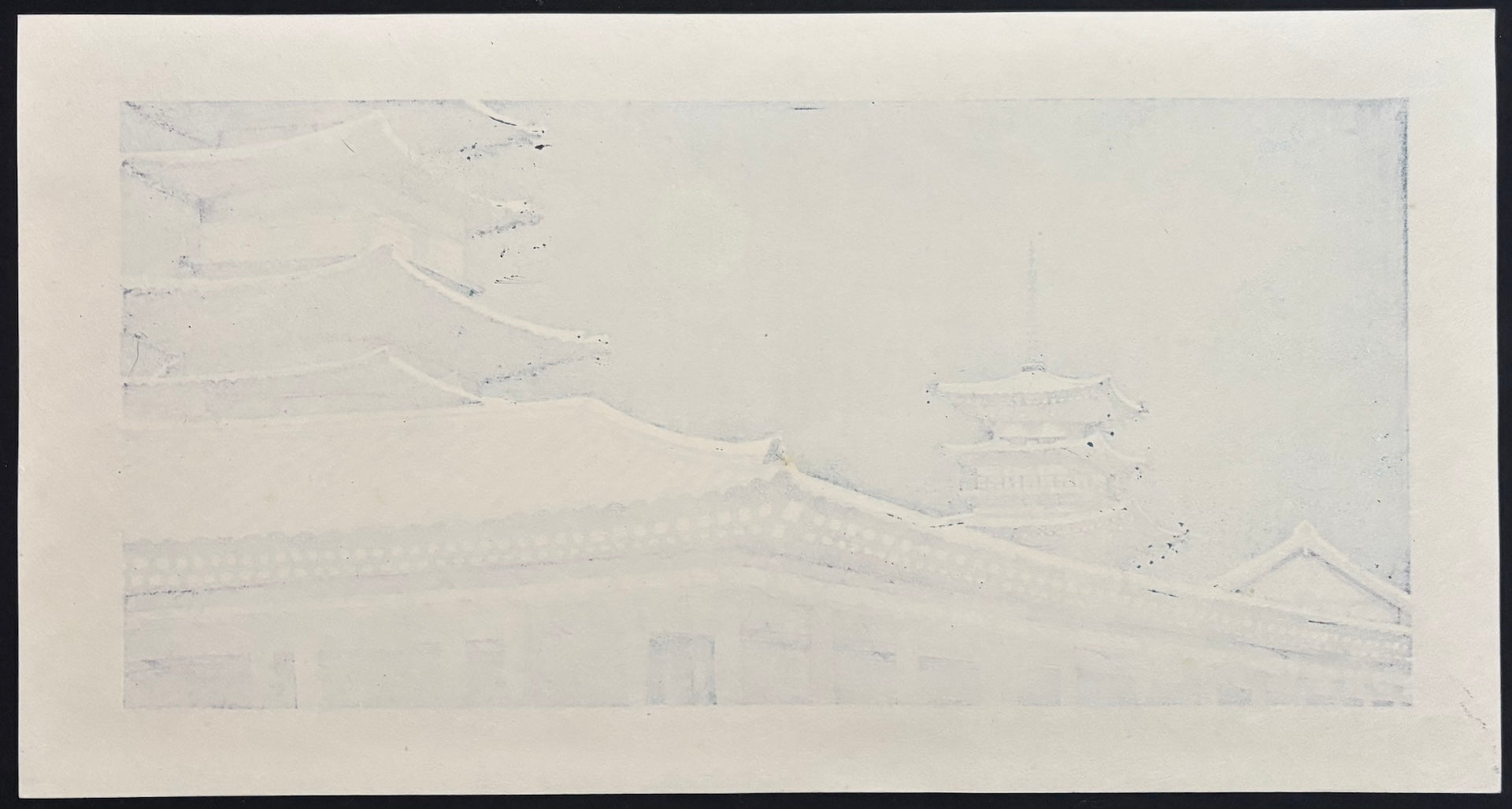  - Yakushi - ji (Yakushi - ji Temple in Winter, Nara) - Masao Ido - SAKURA FINE ART