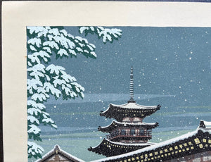  - Yakushi - ji (Yakushi - ji Temple in Winter, Nara) - Masao Ido - SAKURA FINE ART