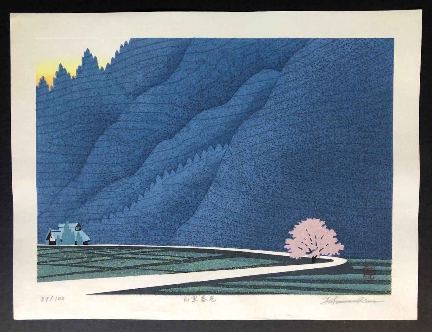  - Yamazato Shunkou (Spring Light at Mountain Village) - Tatsuo Kawashima - SAKURA FINE ART