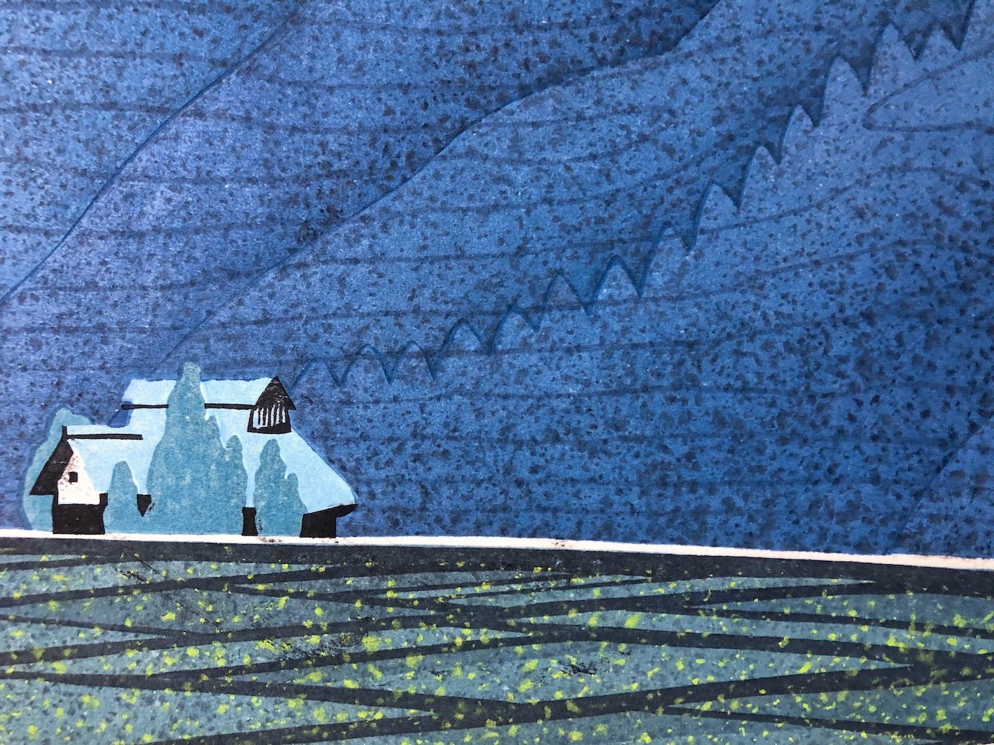  - Yamazato Shunkou (Spring Light at Mountain Village) - Tatsuo Kawashima - SAKURA FINE ART