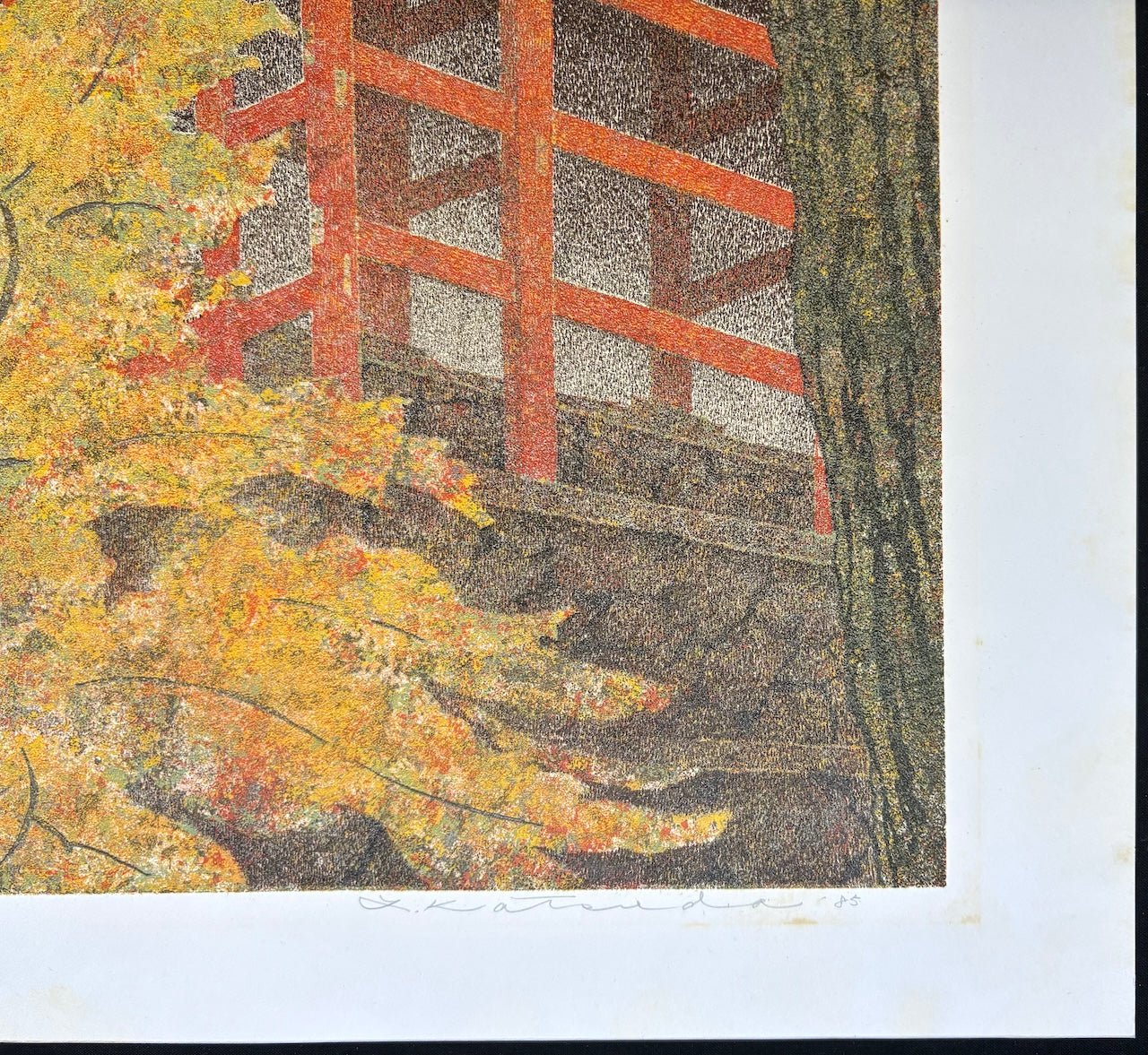  - Yokawa Chudo of Enryaku - ji Temple on Mt. Hiei in Autumn - Yukio Katsuda - SAKURA FINE ART