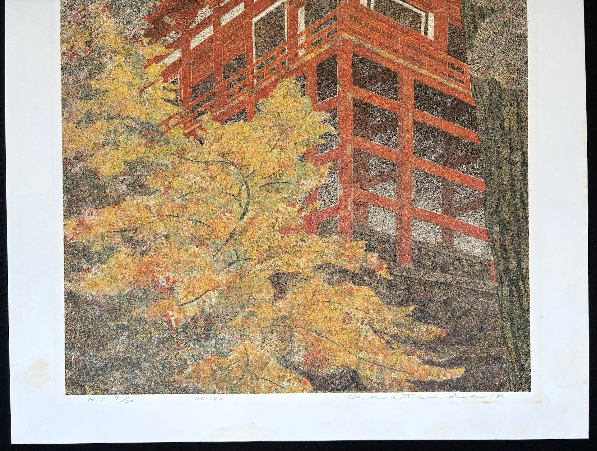  - Yokawa Chudo of Enryaku - ji Temple on Mt. Hiei in Autumn - Yukio Katsuda - SAKURA FINE ART