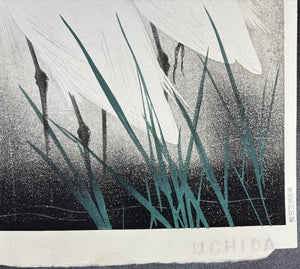  - Yosame ni Shirasagi (White Egrets in the Night Rain) - Koei Hashimoto - SAKURA FINE ART
