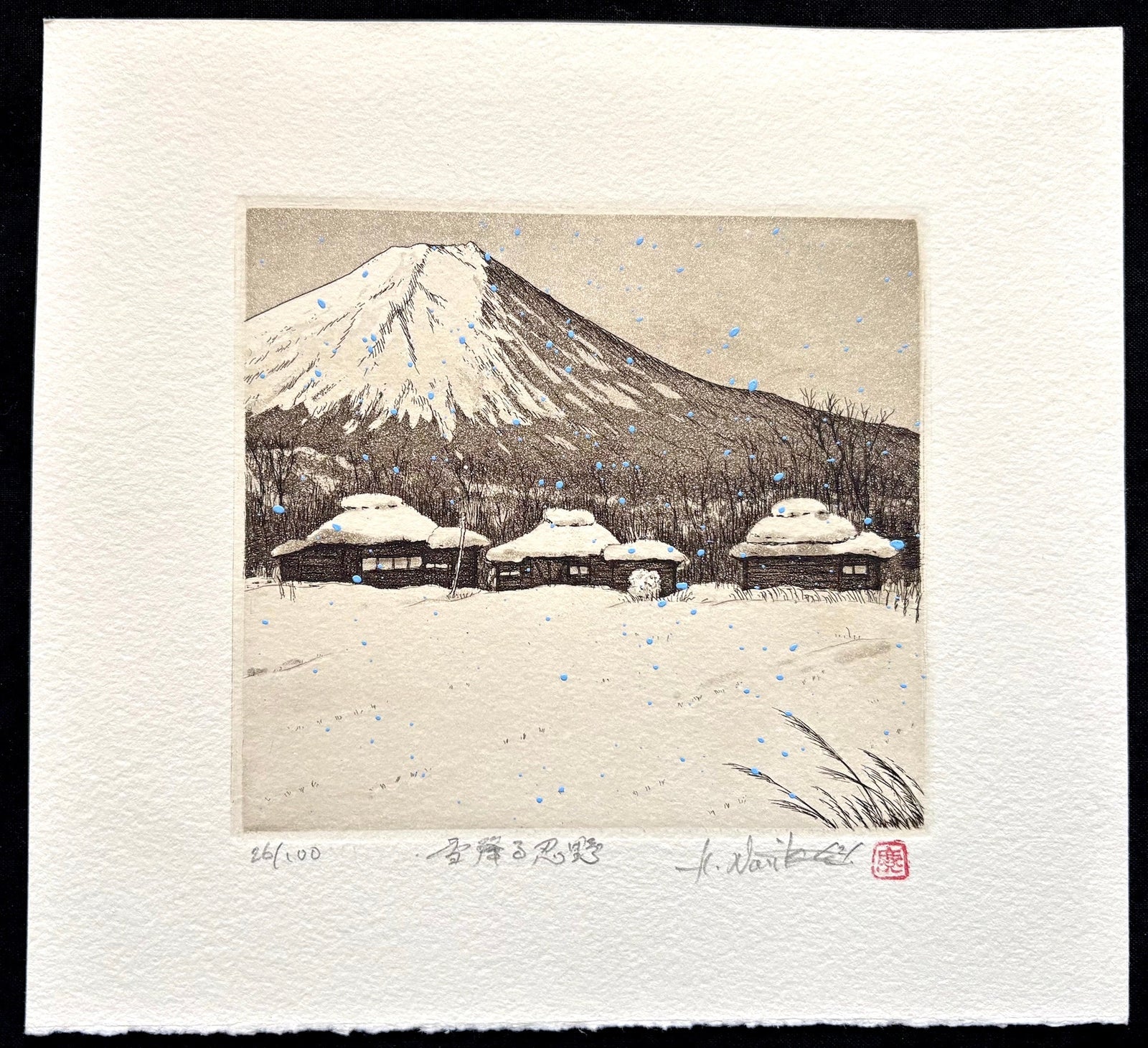  - Yuki furu Oshino (Snowfall in Oshino Village) - Hiroto Norikane - SAKURA FINE ART